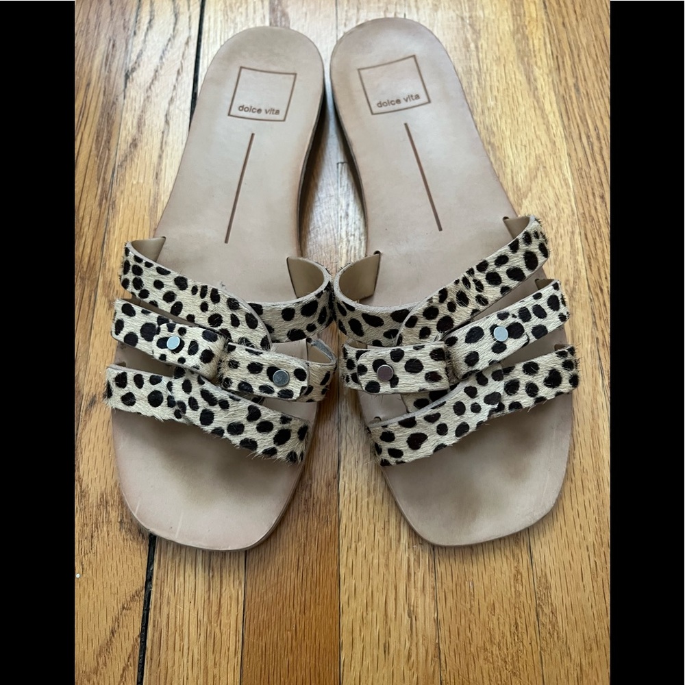 Dolce Vita Leopard Slides size 8
